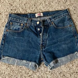 Levi’s denim, cuffed shorts, waist Size 29